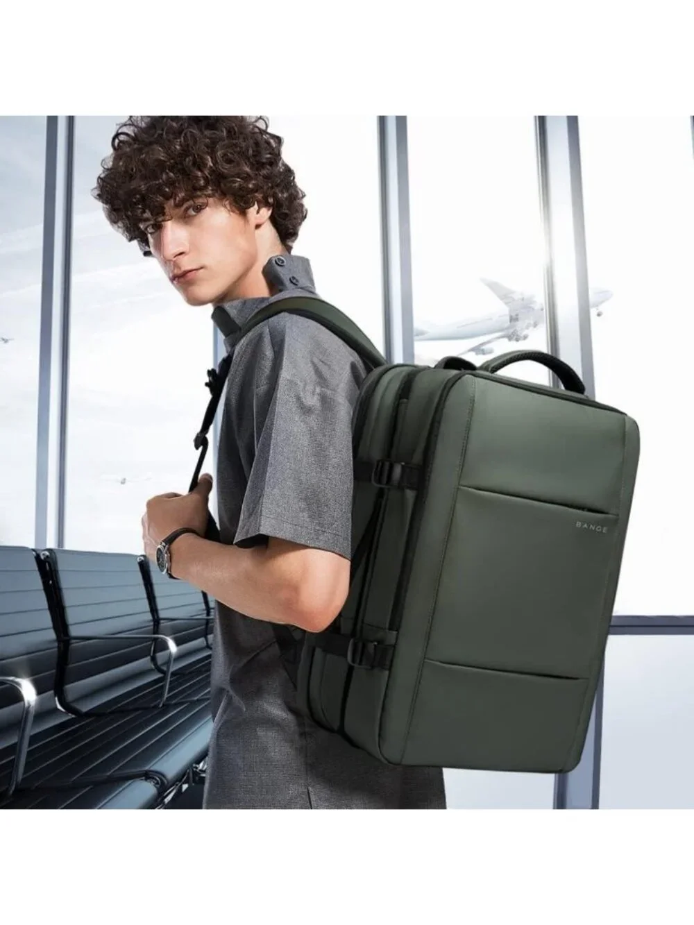 Expandable 35L Travel Backpack - Waterproof Carry-On, Gym & Laptop Daypack
